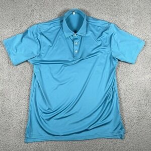 Peter Millar Polo Shirt‎ Mens Large Blue Summer Comfort Golf Performance Stretch